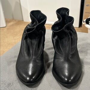 Elegant Black Leather Ankle Boots